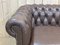 Vintage Brown Leather 2 -Seater Chesterfield Sofa, 1980s, Image 7