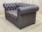 Braunes Vintage 2-Sitzer Chesterfield Ledersofa, 1980er 10