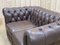 Vintage Brown Leather 2 -Seater Chesterfield Sofa, 1980s, Image 14