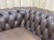 Vintage Brown Leather 2 -Seater Chesterfield Sofa, 1980s 8