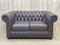 Vintage Brown Leather 2 -Seater Chesterfield Sofa, 1980s, Image 1