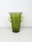 Vaso vintage in vetro di Murano verde e giallo di Maestro Silvano Signoretto, Immagine 1