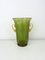 Vintage Vase in Murano Glass with Flocked Green and Yellow from Maestro Silvano Signoretto 1