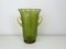 Vase Vintage en Verre de Murano avec Flocage Vert et Jaune de Maestro Silvano Signoretto 2