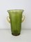 Vintage Vase in Murano Glass with Flocked Green and Yellow from Maestro Silvano Signoretto 3