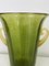 Vaso vintage in vetro di Murano verde e giallo di Maestro Silvano Signoretto, Immagine 4