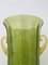 Vaso vintage in vetro di Murano verde e giallo di Maestro Silvano Signoretto, Immagine 7