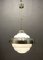Lámpara colgante Mid-Century grande de vidrio opalino, Imagen 7