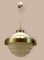 Lámpara colgante Mid-Century grande de vidrio opalino, Imagen 10