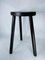 Vintage French Wooden Tripod Stool, Image 3
