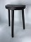 Vintage French Wooden Tripod Stool, Image 1