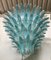 Light Blue Murano Glass Palmettes Chandelier in the style of Barovier & Toso, 1990, Image 8