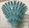 Light Blue Murano Glass Palmettes Chandelier in the style of Barovier & Toso, 1990 3