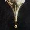 Mid-Century Wandlampe aus weißem Messing & Muranoglas, 1950er 3