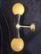 Mid-Century Golden Yellow and Black Murano Art Glass and Brass Wall Light, 1950s, Image 1