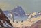 Pintura de paisaje de montaña, siglo XX, óleo sobre lienzo, enmarcado, Imagen 5