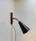 Verstellbare schwarze Mid-Century Wandlampe von Asea, 1950er 1