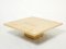 Large Beige Goatskin Parchment Brass Coffee Table from Aldo Tura, 1960s, Image 8