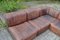 Modulares Vintage Sofa aus braunem Leder von Rolf Benz, 1970, 4er Set 23