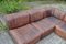 Vintage Modular Sofa in Brown Leather from Rolf Benz, 1970, Set of 4 23