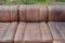 Modulares Vintage Sofa aus braunem Leder von Rolf Benz, 1970, 4er Set 30