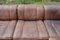 Vintage Modular Sofa in Brown Leather from Rolf Benz, 1970, Set of 4 30