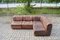 Vintage Modular Sofa in Brown Leather from Rolf Benz, 1970, Set of 4 10