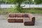 Modulares Vintage Sofa aus braunem Leder von Rolf Benz, 1970, 4er Set 4
