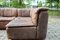 Vintage Modular Sofa in Brown Leather from Rolf Benz, 1970, Set of 4 25