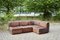 Modulares Vintage Sofa aus braunem Leder von Rolf Benz, 1970, 4er Set 5