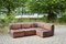 Vintage Modular Sofa in Brown Leather from Rolf Benz, 1970, Set of 4 5