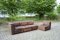 Vintage Modular Sofa in Brown Leather from Rolf Benz, 1970, Set of 4 16
