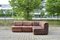 Vintage Modular Sofa in Brown Leather from Rolf Benz, 1970, Set of 4 2