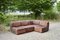 Modulares Vintage Sofa aus braunem Leder von Rolf Benz, 1970, 4er Set 11