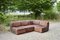Vintage Modular Sofa in Brown Leather from Rolf Benz, 1970, Set of 4 11
