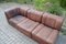 Vintage Modular Sofa in Brown Leather from Rolf Benz, 1970, Set of 4 13
