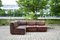 Vintage Modular Sofa in Brown Leather from Rolf Benz, 1970, Set of 4 18