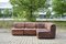 Vintage Modular Sofa in Brown Leather from Rolf Benz, 1970, Set of 4 1