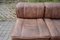 Vintage Modular Sofa in Brown Leather from Rolf Benz, 1970, Set of 4 31