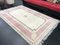 Beige and Pink Oushak Handmade Wool Anatolian Rug 6