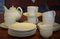 Vintage Teacups, Small Plates and Teapot Kolorita by Hertha Bengtson for Rörstrand, Set of 20 1