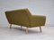 Dänisches 3-Sitzer Sofa aus grünem Eichenholz, 1970er 12
