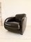 Vintage Art Deco Style Lounge Chair in Brown Leather from Roche Bobois, Image 3