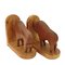 Teak and Oak Buffalo / Bison Bookends, 1960s, Set of 2 3