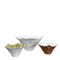 Gilded Bowls in White Porcelain by Violise Lunn for Royal Copenhagen, Set of 3 1