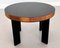 Italian Art Deco Style Coffee Table in Wood with Glass Top, 1970s 8