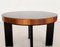 Italian Art Deco Style Coffee Table in Wood with Glass Top, 1970s 2