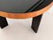 Italian Art Deco Style Coffee Table in Wood with Glass Top, 1970s, Image 9