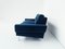 Blaues Mid-Century 3-Sitzer Sofa aus Samt von Knoll International, 1960er 3