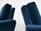 Mid-Century Modern Blue Velvet Armchairs in the style of Knoll International, 1960s, Set of 2 5